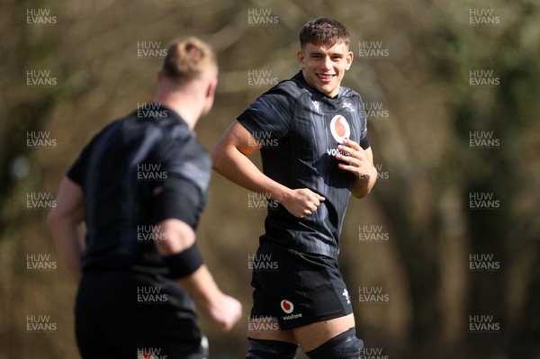 110325 - Wales Rugby Training ahead of their 6 Nations game against England on Saturday - Dafydd Jenkins during training