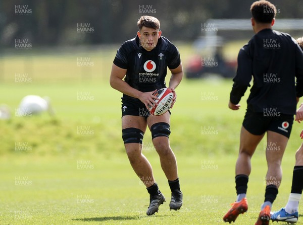 110325 - Wales Rugby Training ahead of their 6 Nations game against England on Saturday - Dafydd Jenkins during training