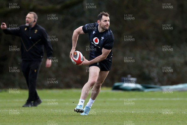 110325 - Wales Rugby Training ahead of their 6 Nations game against England on Saturday - Tomos Williams during training