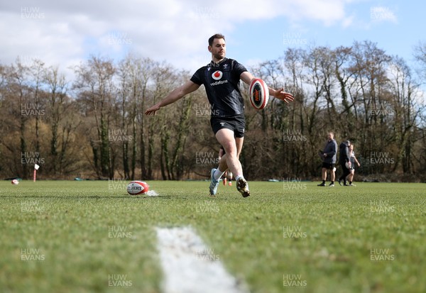 110325 - Wales Rugby Training ahead of their 6 Nations game against England on Saturday - Tomos Williams during training