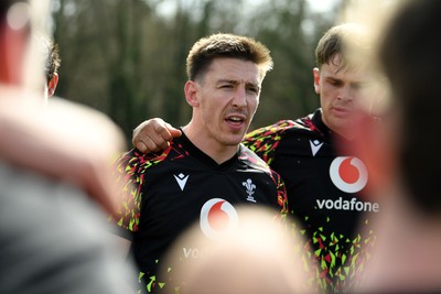 110326 - Wales Rugby Training - Josh Adams during training ahead of the upcoming Six Nations match against Italy
