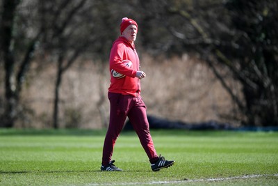 110326 - Wales Rugby Training - Wales Head Coach, Steve Tandy during training ahead of the upcoming Six Nations match against Italy