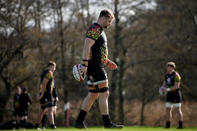 110326 - Wales Rugby Training - Olly Cracknell during training ahead of the upcoming Six Nations match against Italy
