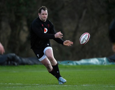 110326 - Wales Rugby Training - Ryan Elias during training ahead of the upcoming Six Nations match against Italy