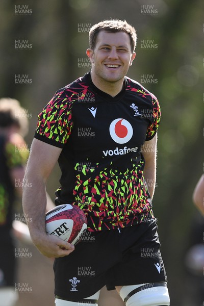 110326 - Wales Rugby Training - Ben Carter during training ahead of the upcoming Six Nations match against Italy