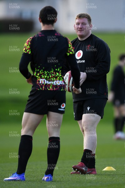 110326 - Wales Rugby Training - Rhys Carre during training ahead of the upcoming Six Nations match against Italy