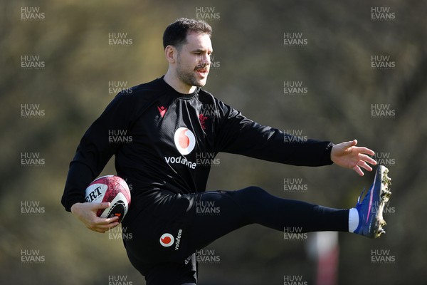 110326 - Wales Rugby Training - Tomos Williams during training ahead of the upcoming Six Nations match against Italy