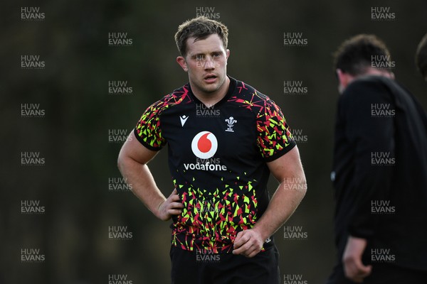 110326 - Wales Rugby Training - Ben Carter during training ahead of the upcoming Six Nations match against Italy
