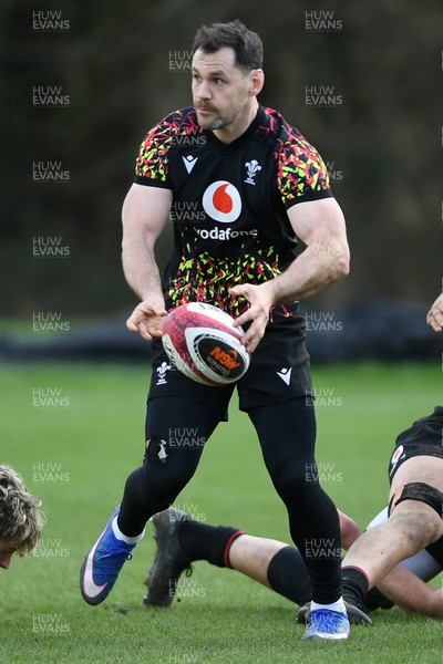 110326 - Wales Rugby Training - Tomos Williams during training ahead of the upcoming Six Nations match against Italy