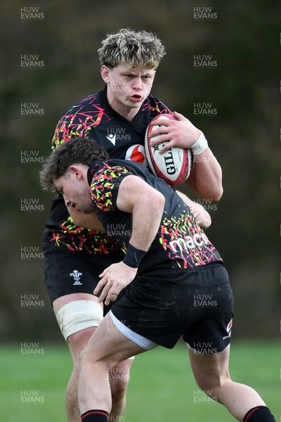 110326 - Wales Rugby Training - Ryan Woodman during training ahead of the upcoming Six Nations match against Italy