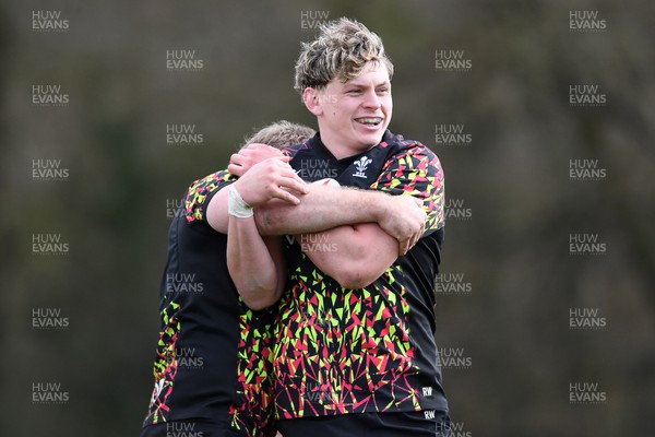 110326 - Wales Rugby Training - Ryan Woodman during training ahead of the upcoming Six Nations match against Italy