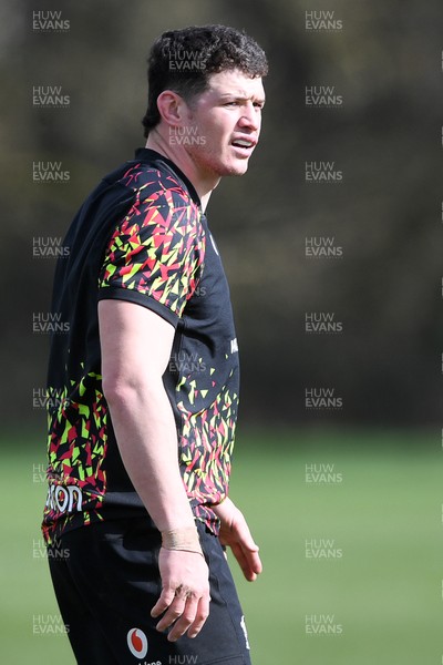 110326 - Wales Rugby Training - James Botham during training ahead of the upcoming Six Nations match against Italy