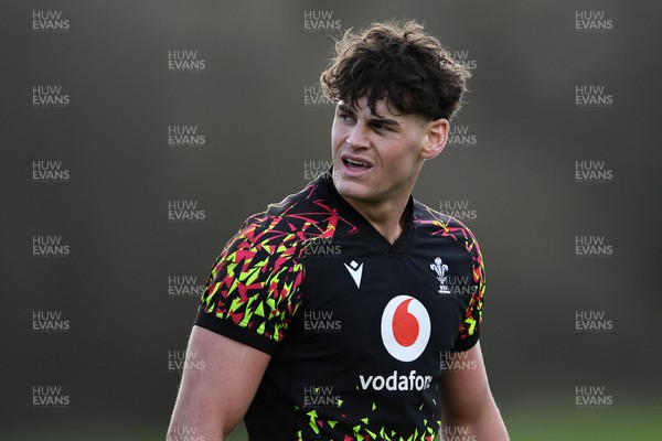 110326 - Wales Rugby Training - Eddie James during training ahead of the upcoming Six Nations match against Italy