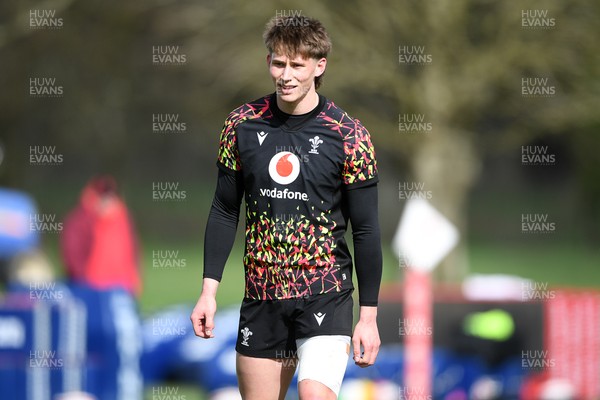 110326 - Wales Rugby Training - Ellis Mee during training ahead of the upcoming Six Nations match against Italy