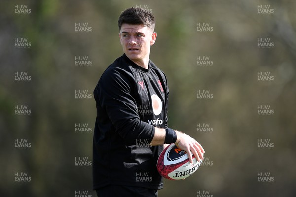 110326 - Wales Rugby Training - Rueben Morgan-Williams during training ahead of the upcoming Six Nations match against Italy
