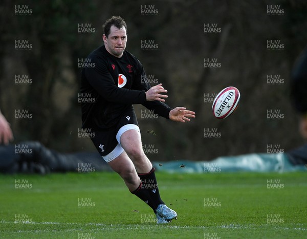 110326 - Wales Rugby Training - Ryan Elias during training ahead of the upcoming Six Nations match against Italy