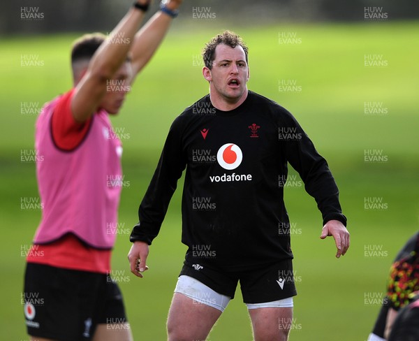 110326 - Wales Rugby Training - Ryan Elias during training ahead of the upcoming Six Nations match against Italy