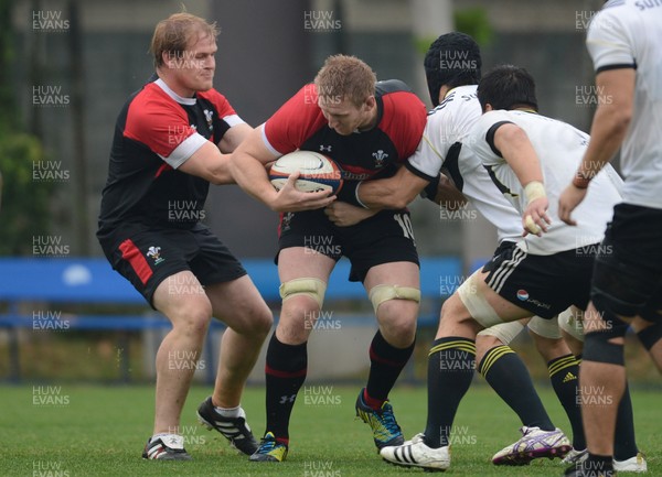 110613 - Wales Rugby Training -Bradley Davies during training