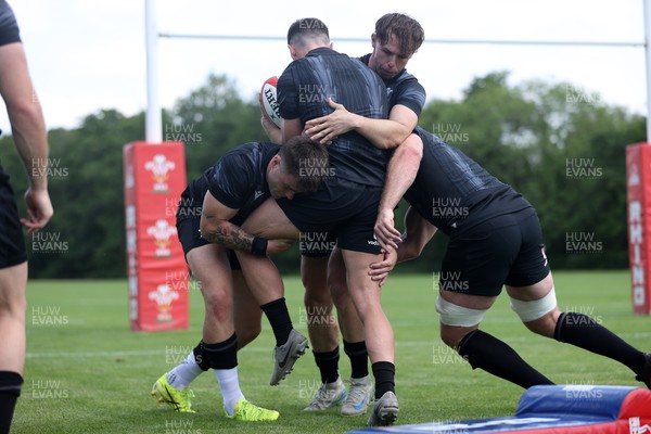 110625 - Wales Rugby Training - Joe Roberts and Tom Rogers during training
