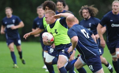 11.08.11 - Wales Rugby Training - Lloyd Burns during training. 