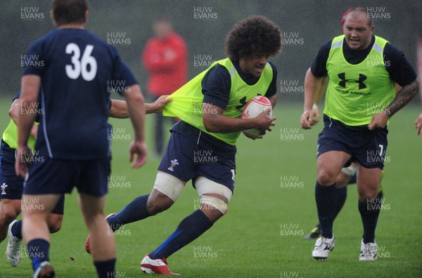 11.08.11 - Wales Rugby Training - Toby Falatau during training. 