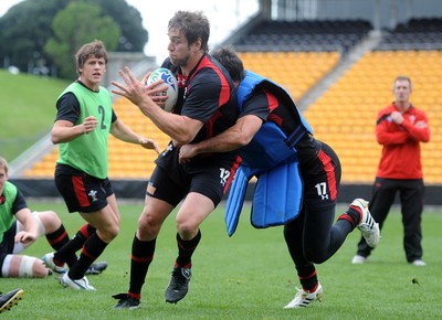 11.10.11 - Wales Rugby Training - Ryan Jones during training. 