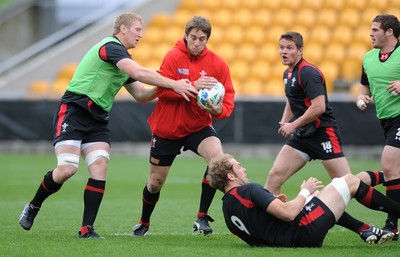 11.10.11 - Wales Rugby Training - Ryan Jones during training. 