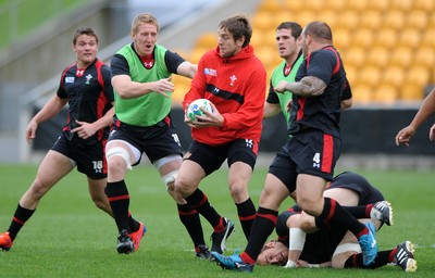 11.10.11 - Wales Rugby Training - Ryan Jones during training. 