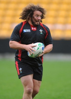 11.10.11 - Wales Rugby Training - Adam Jones during training. 