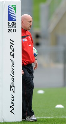 11.10.11 - Wales Rugby Training - Wales defence coach Shaun Edwards during training. 