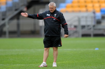 11.10.11 - Wales Rugby Training - Wales head coach Warren Gatland during training. 