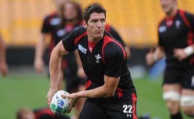 11.10.11 - Wales Rugby Training - James Hook during training. 