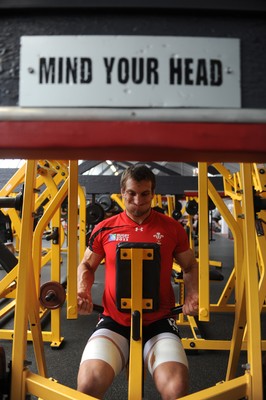 11.10.11 - Wales Rugby Training - Sam Warburton during a gym session. 