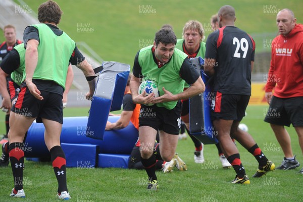11.10.11 - Wales Rugby Training - Stephen Jones during training. 
