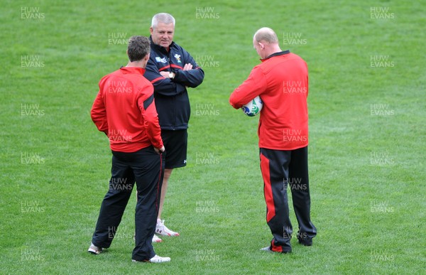 11.10.11 - Wales Rugby Training - Wales head coach Warren Gatland during training. 