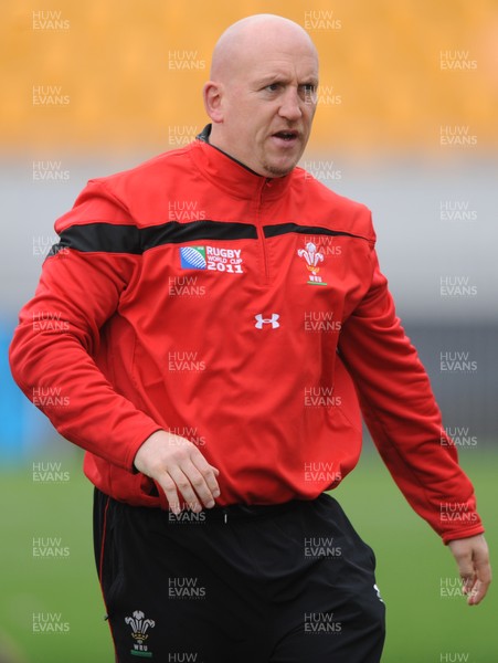 11.10.11 - Wales Rugby Training - Wales defence coach Shaun Edwards during training. 