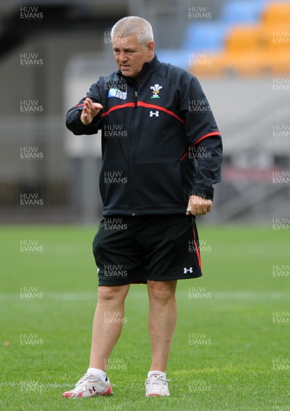 11.10.11 - Wales Rugby Training - Wales head coach Warren Gatland during training. 