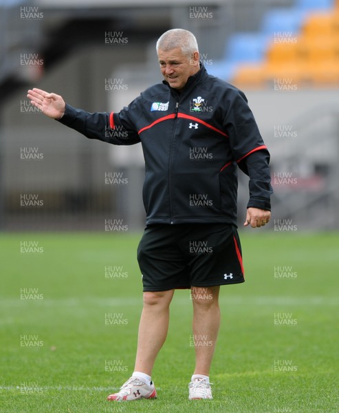 11.10.11 - Wales Rugby Training - Wales head coach Warren Gatland during training. 