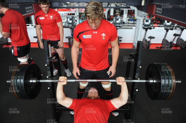 11.10.11 - Wales Rugby Training - Gethin Jenkins during a gym session. 