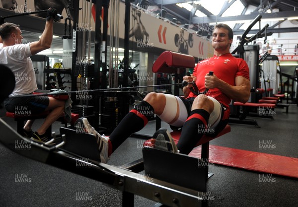 11.10.11 - Wales Rugby Training - Sam Warburton during a gym session. 