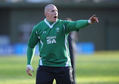 11.11.08 - Wales Rugby Training - John Yapp in action during training. 