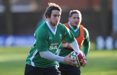 11.11.08 - Wales Rugby Training - Ryan Jones in action during training. 