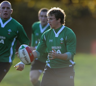 11.11.08 - Wales Rugby Training - Martin Roberts in action during training. 