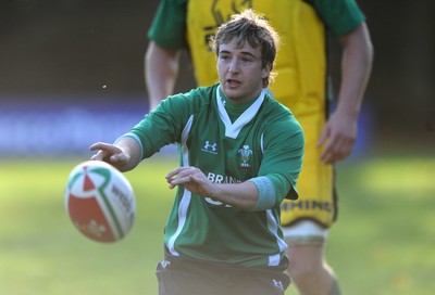 11.11.08 - Wales Rugby Training - Martin Roberts in action during training. 