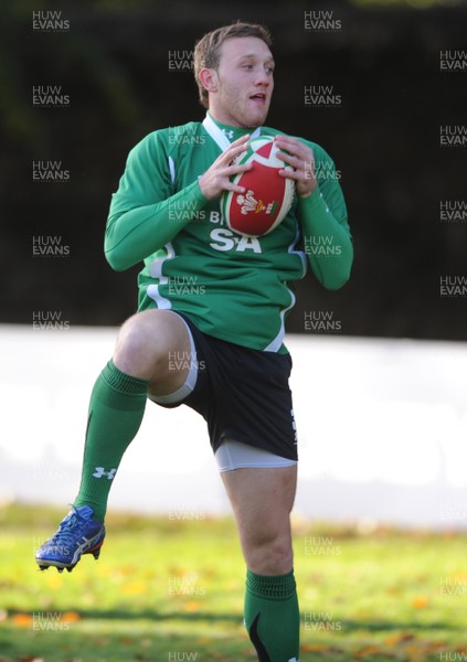 11.11.08 - Wales Rugby Training - Morgan Stoddart in action during training. 