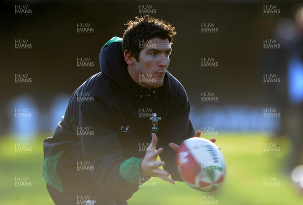 11.11.08 - Wales Rugby Training - James Hook in action during training. 