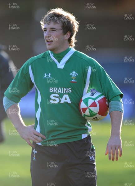 11.11.08 - Wales Rugby Training - Martin Roberts in action during training. 