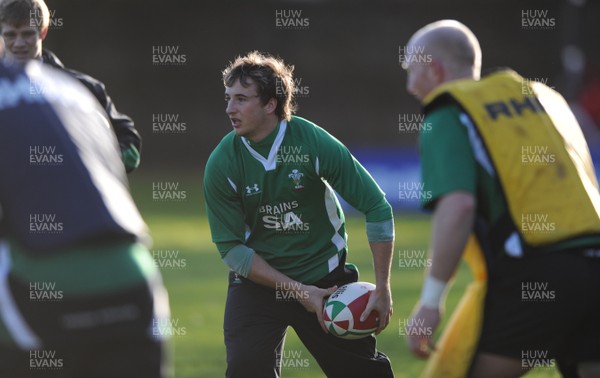 11.11.08 - Wales Rugby Training - Martin Roberts in action during training. 