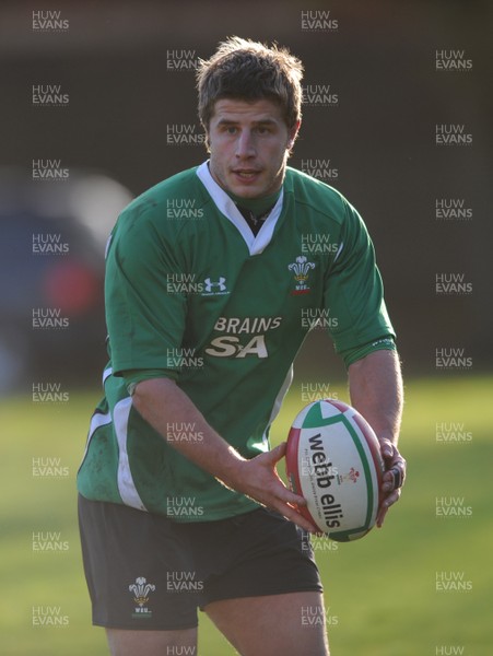 11.11.08 - Wales Rugby Training - Robin Sowden-Taylor in action during training. 