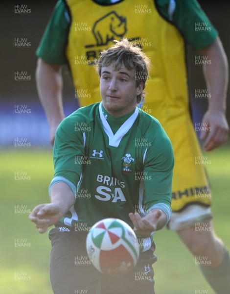 11.11.08 - Wales Rugby Training - Martin Roberts in action during training. 